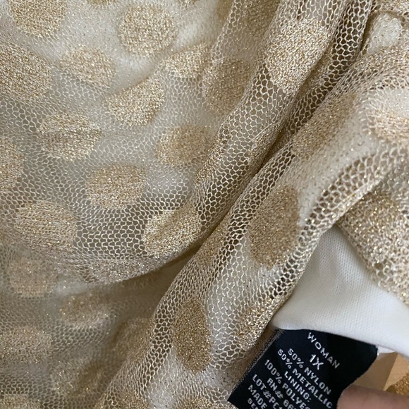 Dress Barn Gold Polka Dot Blouse - Picture 4 of 4